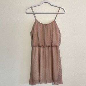 Final Touch Women Dress Medium Pink Geometric Abstract Bohemian Coquette Girl